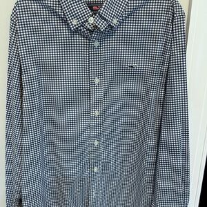 Vineyard Vines Men's Blue Checkered Shirt